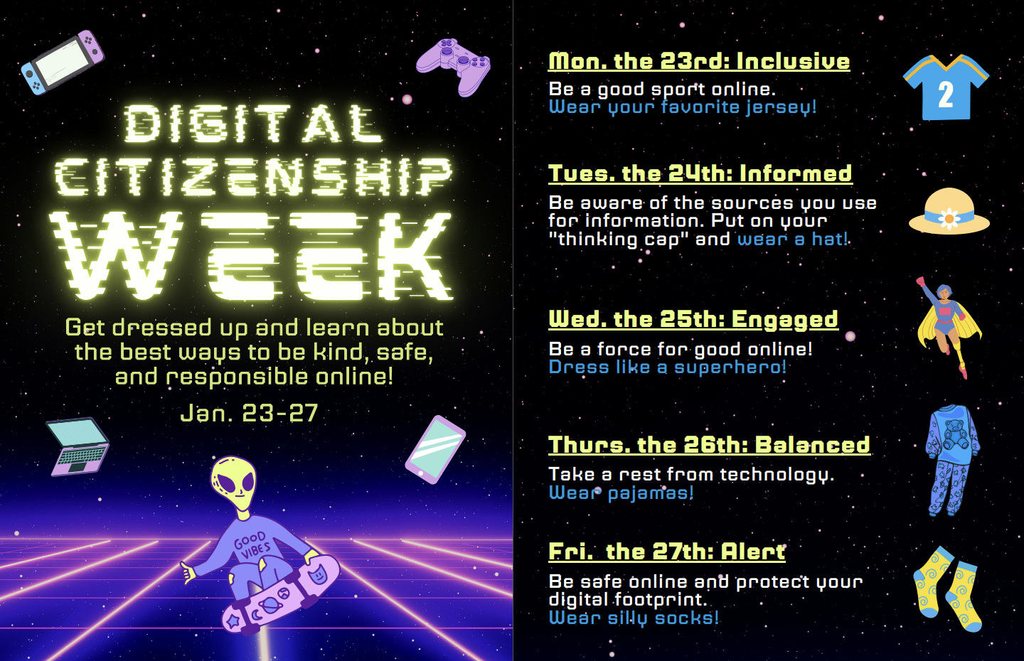 Digital Citizenship Dress Days